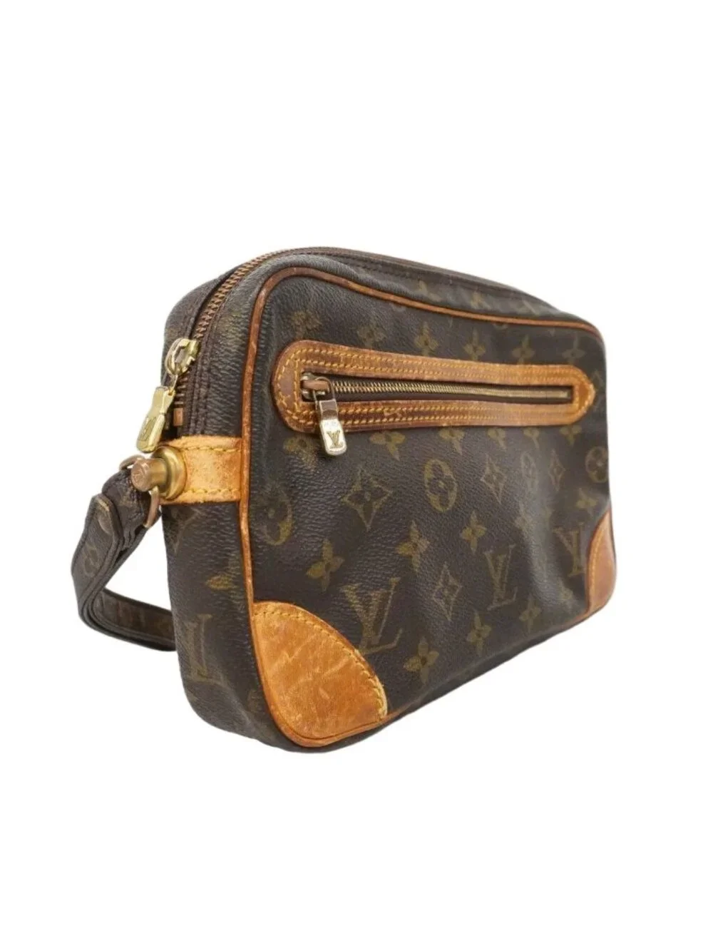 Louis Vuitton Clutch Monogram Marly Dragonne GM Brown